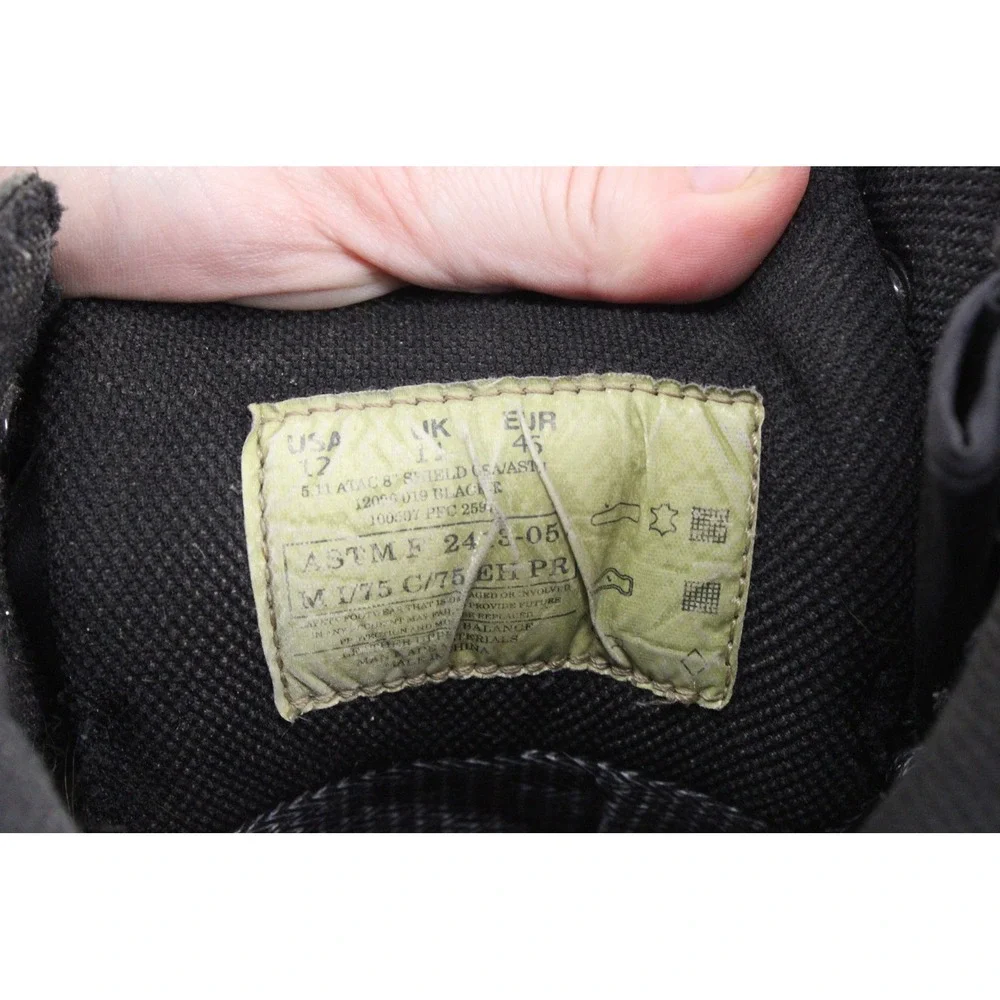5.11 Tactical ATAC 8 Shield CSA ASTM Mens Black Leather Side Zip Safety Toe Boot